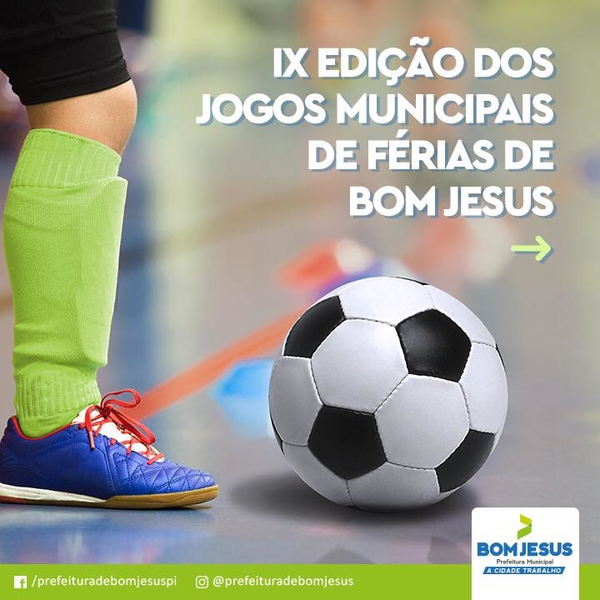 Inscrições abertas para os Jogos Municipais de Férias de Bom Jesus