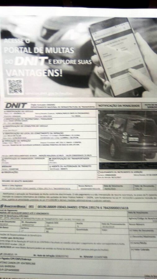 Infração de um carro gera multa para proprietário de motocicleta