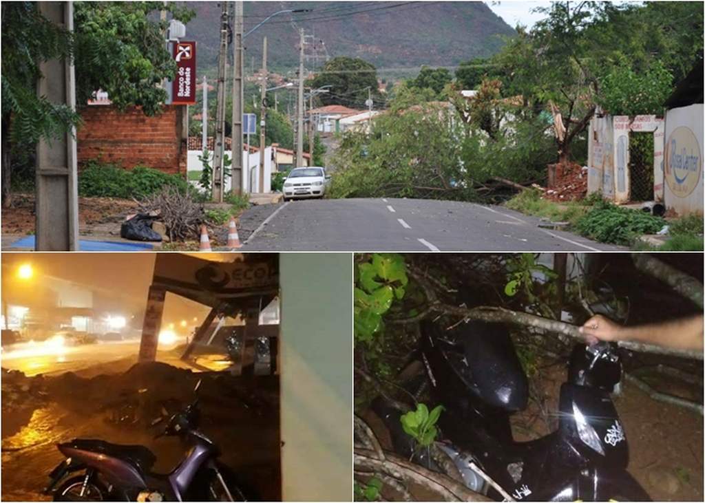 Chuva e vendaval causam prejuízos e susto a moradores de Bom Jesus