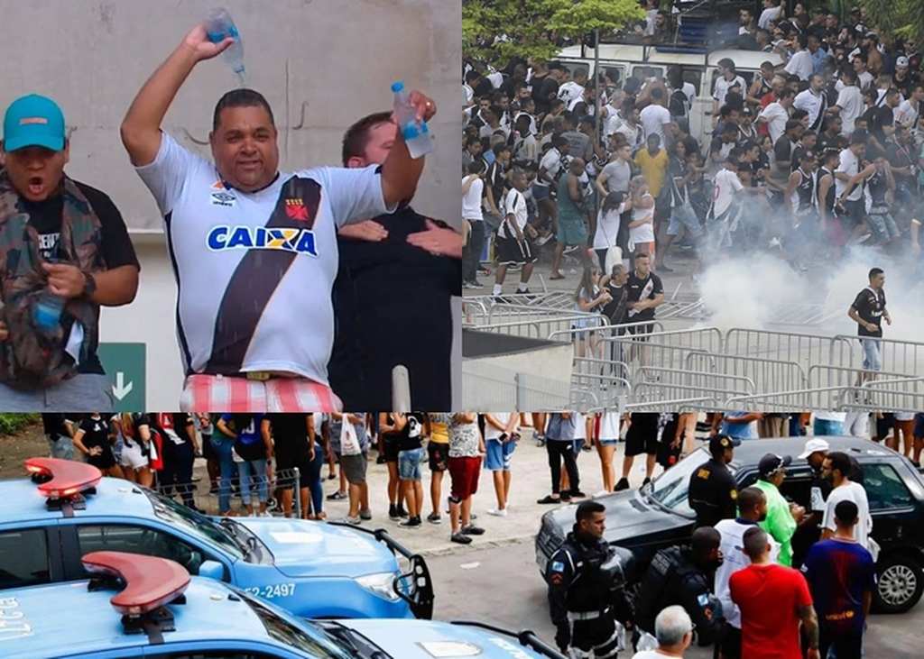 FIASCO! (FECHA PORTÕES, ABRE PORTÕES): Confusão em final no Rio, confronto entre a polícia e vascaínos