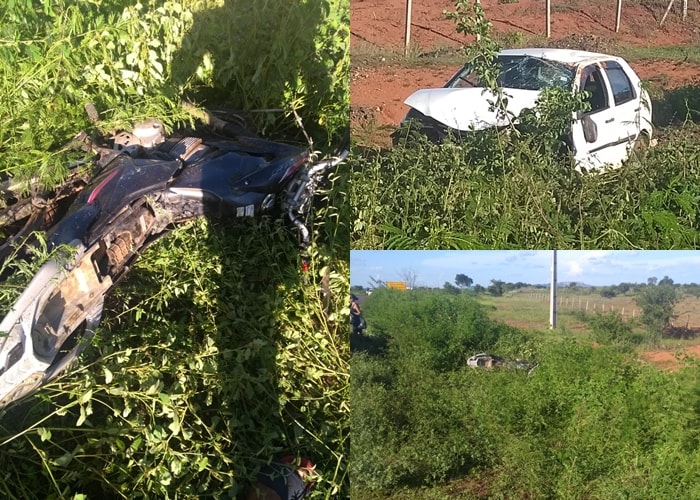 Mãe tem morte imediata e filha está gravemente ferida em colisão frontal na BR-135