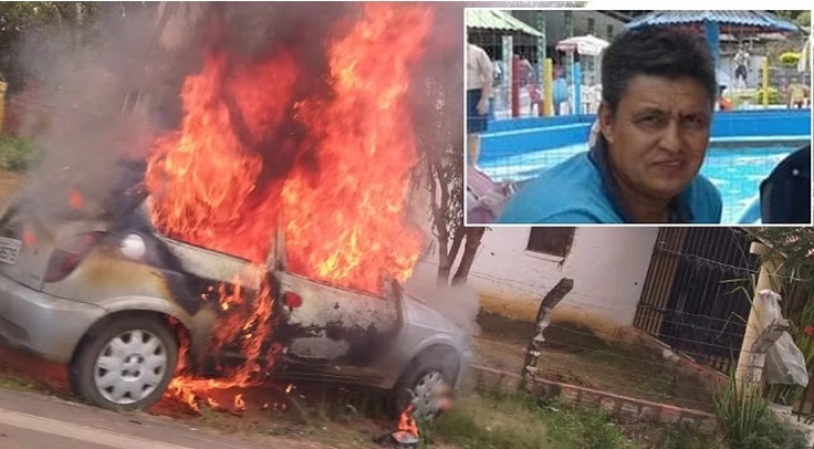 Após ser traído, homem põe fogo em carro, entra no veículo e morre