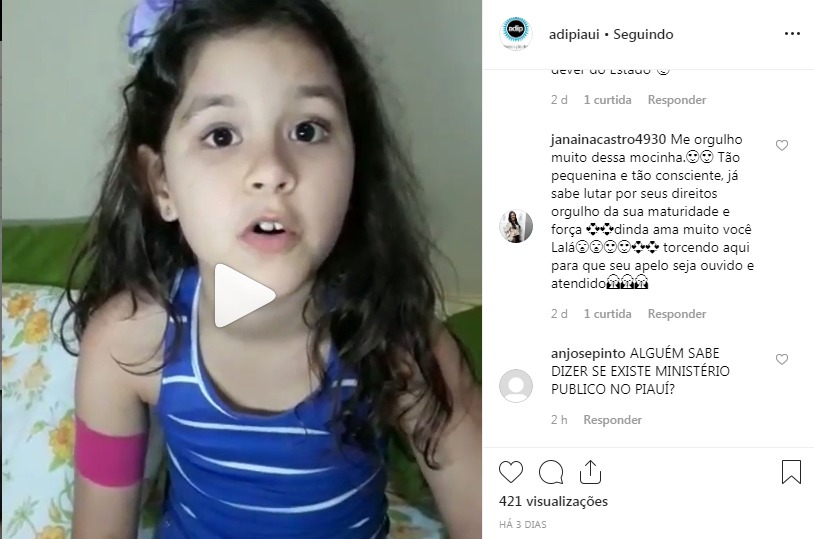 Vídeo: criança implora por fornecimento de insulina no Piauí em relato emocionante