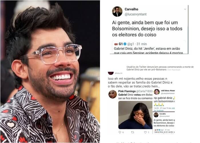 Por apoiar Bolsonaro, Gabriel Diniz tem morte comemorada no Twitter