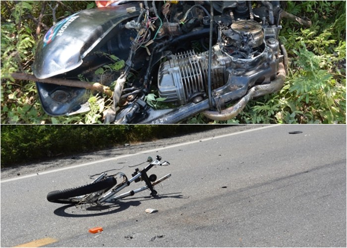 Homem morre em colisão de moto e caminhão no interior do Piauí