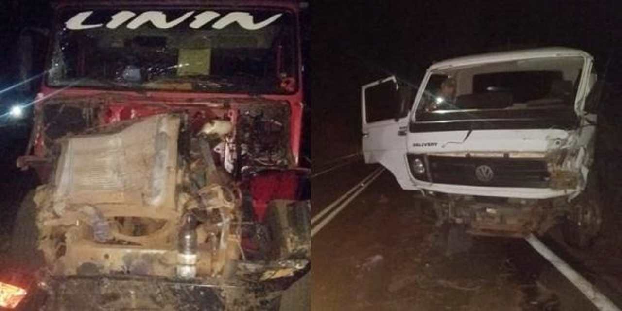 Colisão entre caminhões na BR-135 deixa homem gravemente ferido no Sul do estado