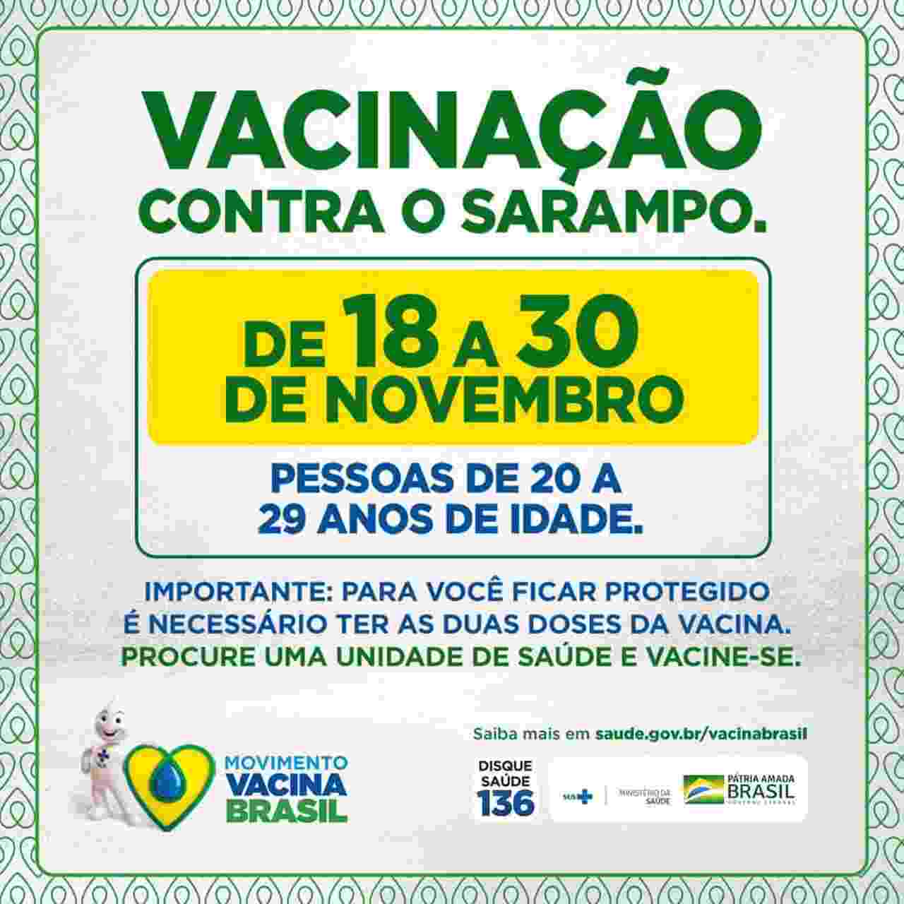 Palmeira do PI: Dia D de vacinação para adultos contra sarampo será neste sábado (30)