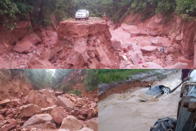 (Vídeo) Forte chuva no Sul do PI causa prejuízo e desespero, rodovia PI-392 fica interditada