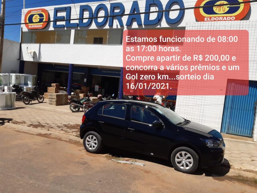 Armazém Eldorado de Bom Jesus comunica que está aberto das 8 às 17 hs