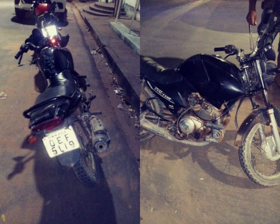 Força Tática de Bom Jesus recupera moto roubada em frente a prefeitura e apreende suspeito