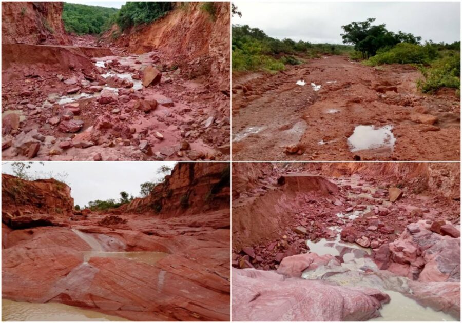Enxurrada destrói mais uma vez rodovia de escoamento de soja no Sul do Piauí