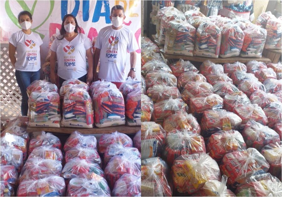 Rotary Club de Bom Jesus distribui 3 toneladas de alimentos para famílias em vulnerabilidade