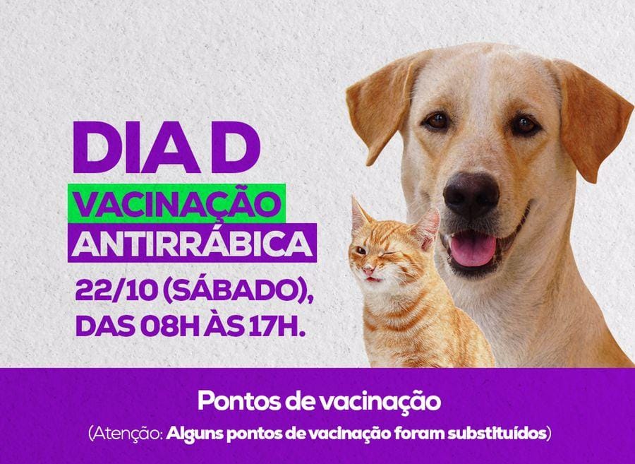 Bom Jesus realizará no próximo sábado (22) a campanha de vacinação Antirrábica