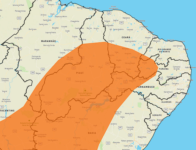 Inmet: 176 municípios do Piauí estão em alerta de perigo para baixa umidade