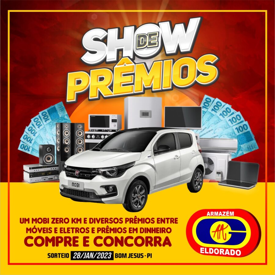 Armazém Eldorado já tem data marcada para sorteio de Um Carro 0 Km; (Show de Prêmios)