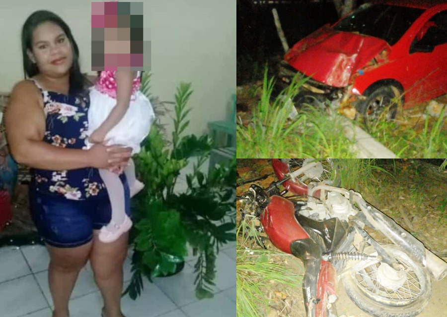 Mulher morre e criança fica em estado grave após serem atropeladas em Palmeira do Piauí