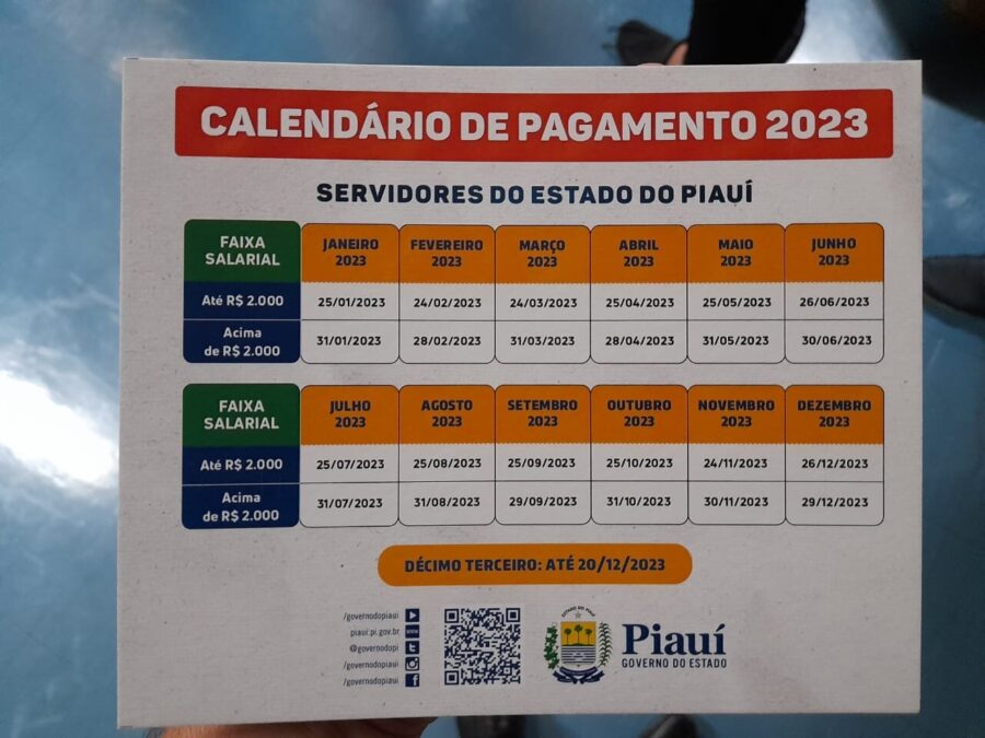 Governo divulga tabela de pagamento dos servidores para 2023; veja datas e faixa salarial