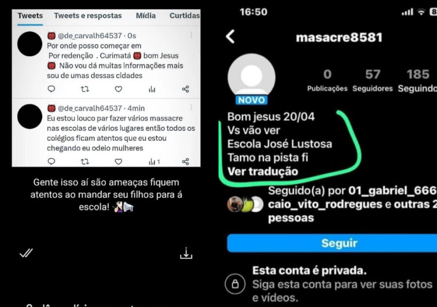 Polícia Civil elucida caso de perfil fake de ameaças a escolas em Bom Jesus