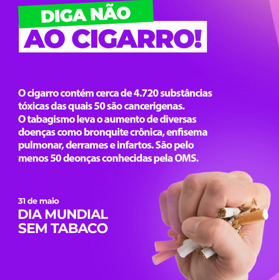 31 de maio: Dia Mundial sem Tabaco