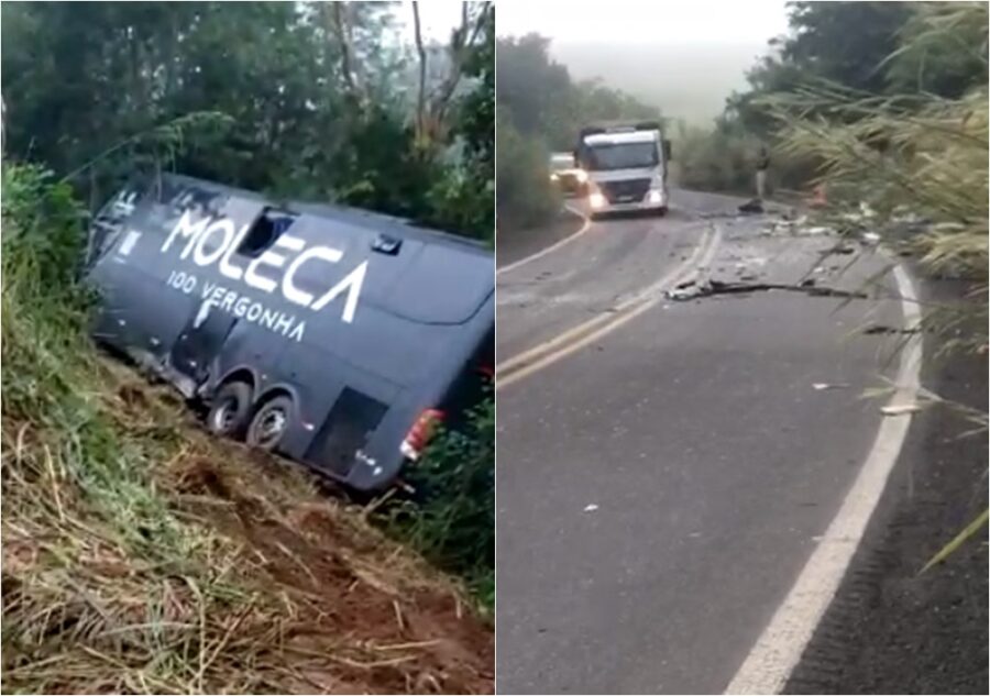 Homem morre após acidente entre ônibus da banda Moleca 100 vergonha e ambulância no Piauí