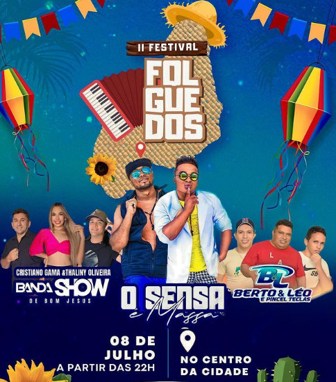 Prefeitura de Santa Luz realiza neste sábado (08) II Festival de Folguedos