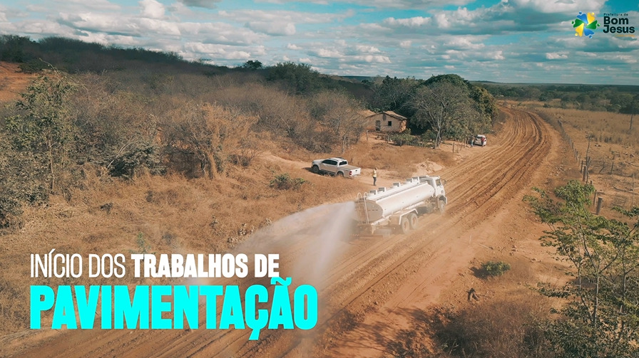 Prefeitura de Bom Jesus inicia asfaltamento na estrada do Piripiri: passo decisivo rumo ao progresso rural