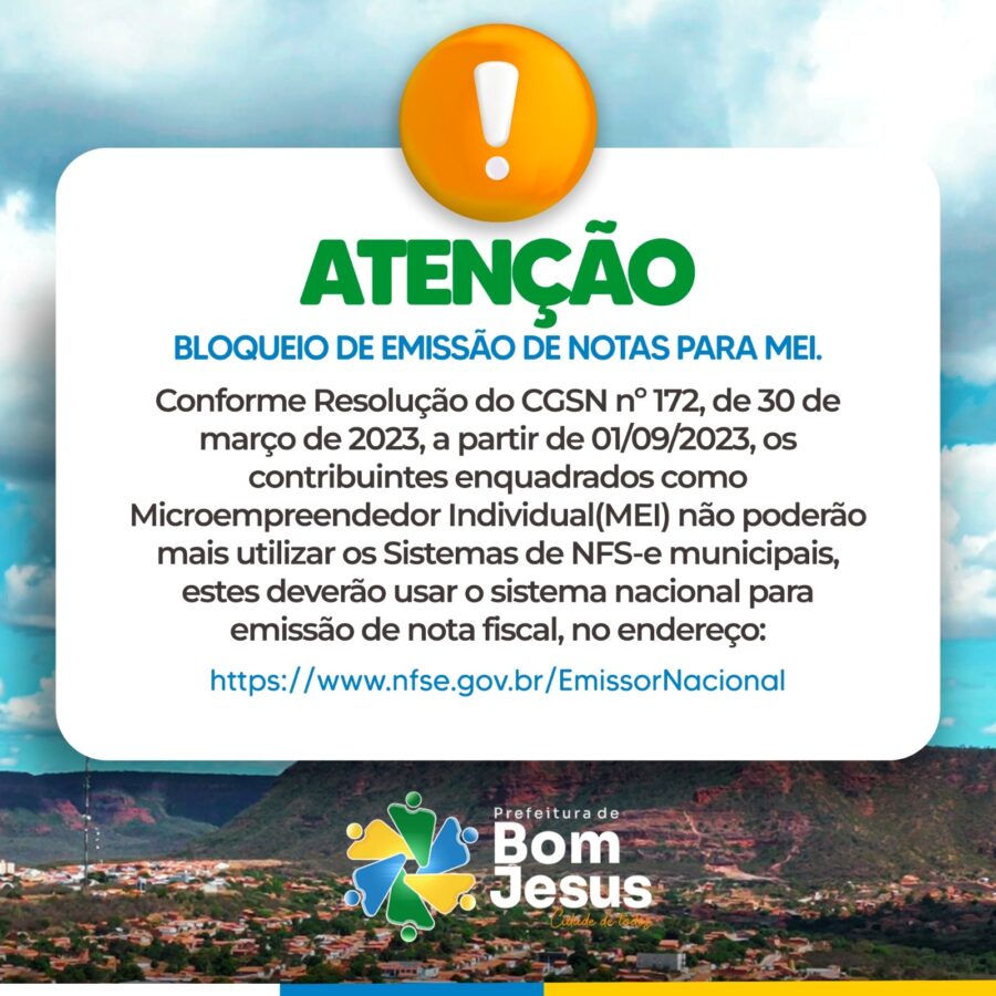 Bom Jesus: nova regulamentação impõe mudanças na emissão de Notas para Microempreendedores Individuais (MEI)