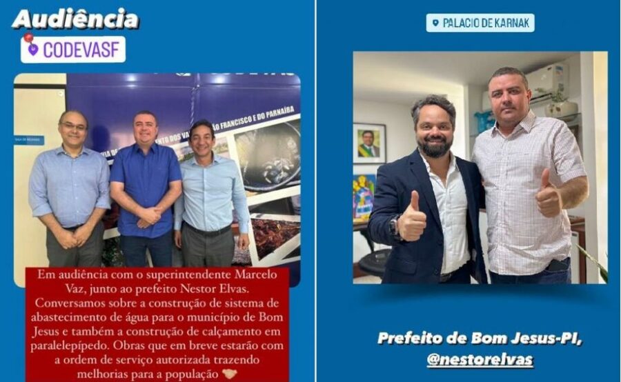 Em Teresina, Prefeito Nestor Elvas busca recursos para construção de um sistema de abastecimento de água