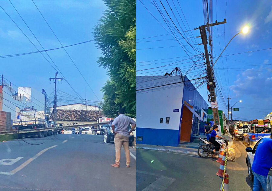 Abalroamento em postes provoca a interrupção do fornecimento de energia em Bom Jesus