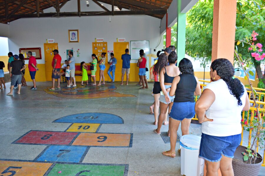 Longas filas em Bom Jesus na Eleição do Conselho Tutelar; (veja onde conferir resultado)