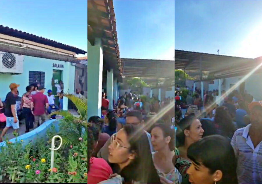 Filas durante eleição do Conselho Tutelar em Palmeira do Piauí