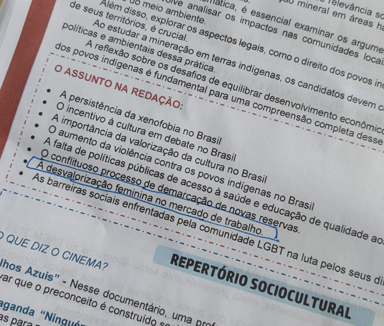 Professor de redação comenta sobre tema da prova no Enem e diz que foi discutido no ano