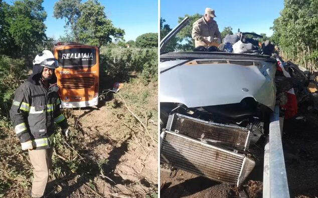 Tragédia: acidente entre ônibus e van de Riacho Frio, deixa mortos e feridos na BR-020