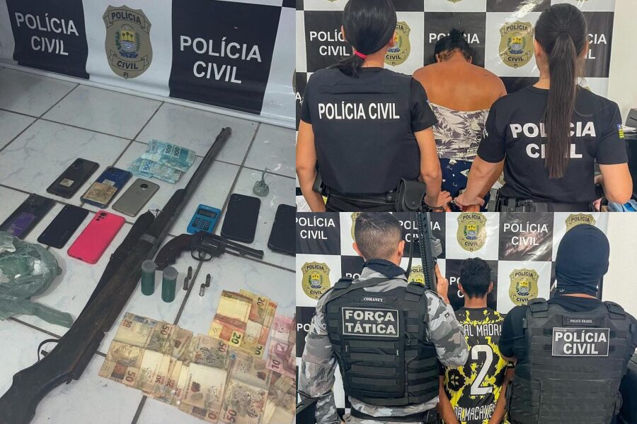 Polícia Civil cumpre mandados e prende pessoas por tráfico de drogas em Redenção do Gurgueia