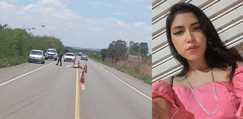 Mulher morre atropelada por carreta após acidente com moto na BR-343, em Campo Maior