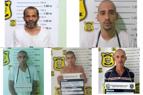 Mais cinco fugitivos da penitenciária de Bom Jesus são encontrados em uma única casa