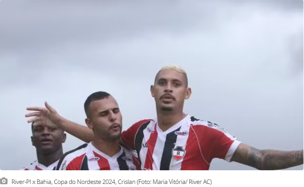 River-PI bate Bahia, em casa, com gol de Crislan e vence 1ª na Copa do Nordeste