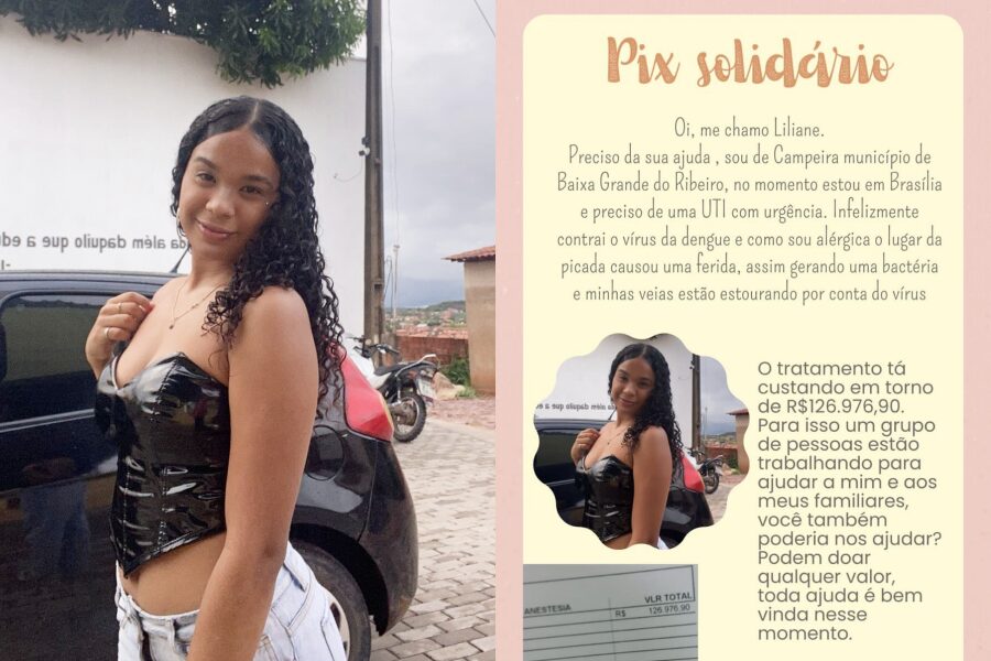 Jovem de 16 anos de Baixa Grande do Ribeiro enfrenta quadro grave de saúde e busca apoio da comunidade