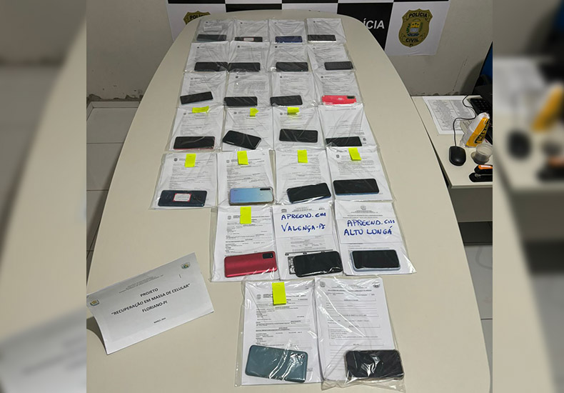 Mais de 40 pessoas foram intimadas para prestar depoimento após uso de celulares roubados no Piauí