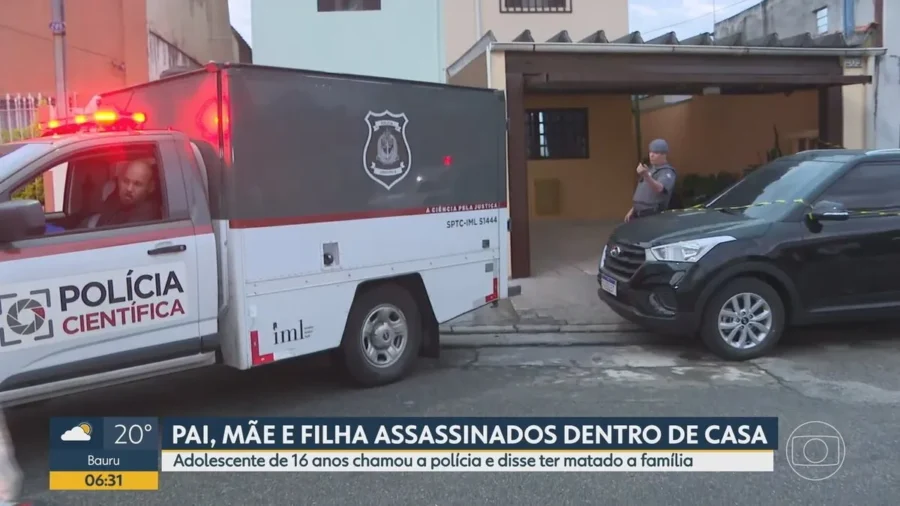 Adolescente de 16 anos que matou pai, mãe e irmã planejou crime em SP, diz polícia