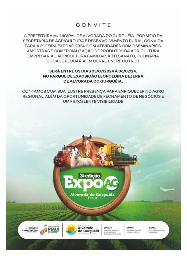 Prefeitura Municipal de Alvorada do Gurgueia Anuncia a 3ª Edição da ExpoAG/2024