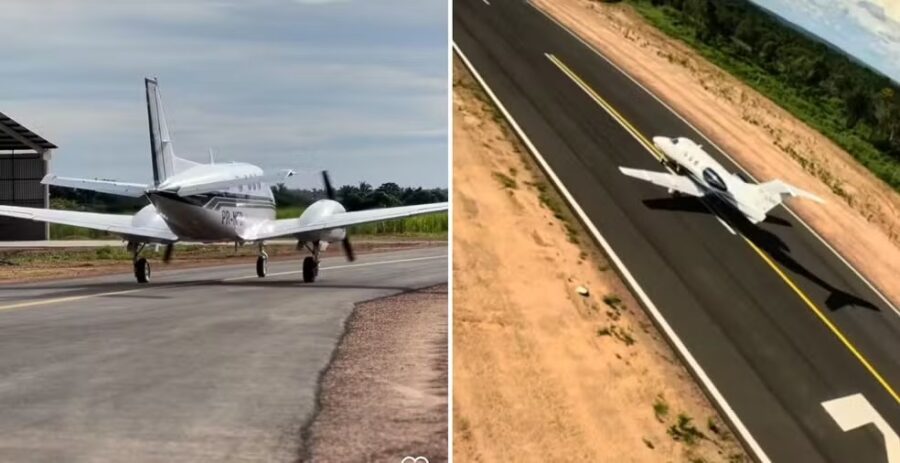 Avião derrapa e sai da pista em fazenda de deputado em Teresina