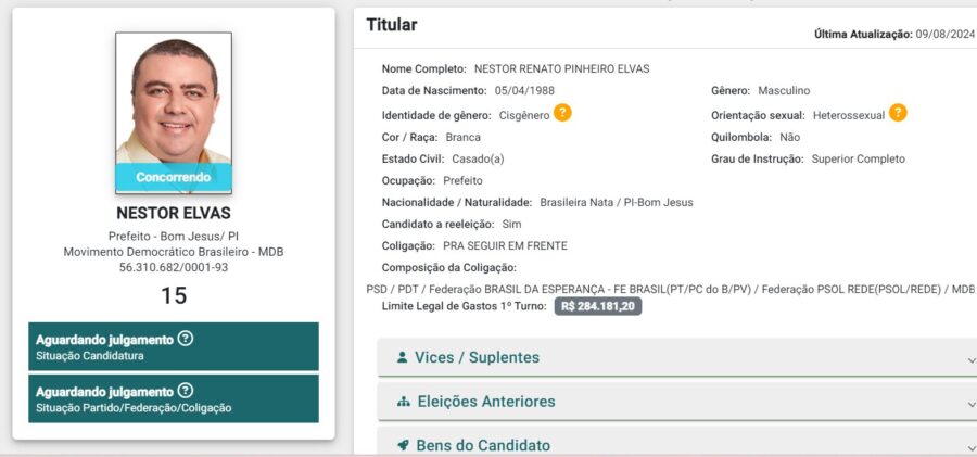 Candidatos Nestor e Marcos Elvas Registram Candidaturas a Prefeito de Bom Jesus (crédito: Ponto X)