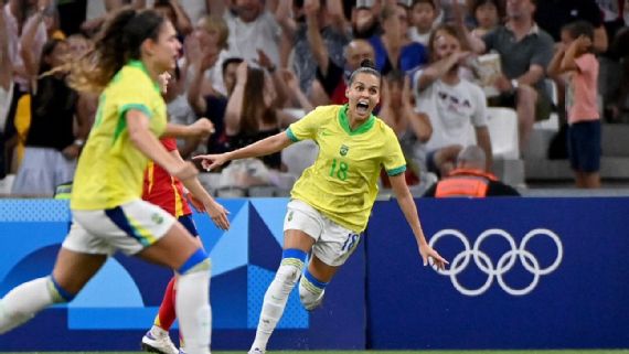 Brasil vence Espanha com autoridade e vai à final das Olimpíadas no futebol feminino