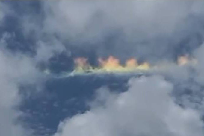 "Arco-íris de fogo" é visto no céu de Picos, no Sul do Piauí