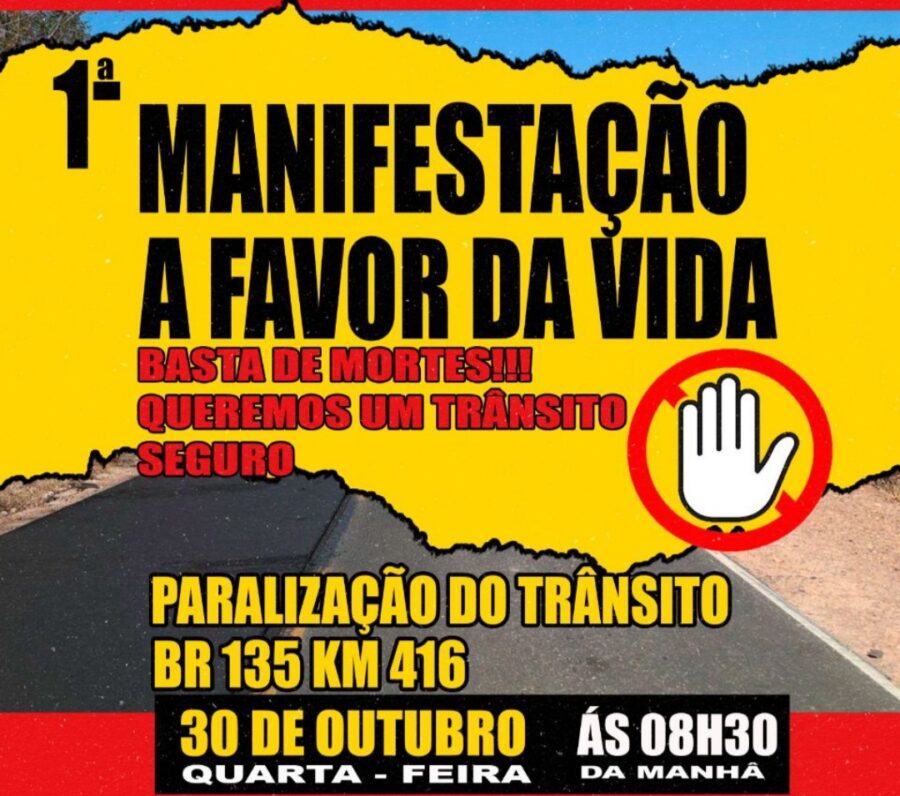 Comunidade irá bloquear BR-135 no Sul do Piauí como forma de protesto após morte de Crianças