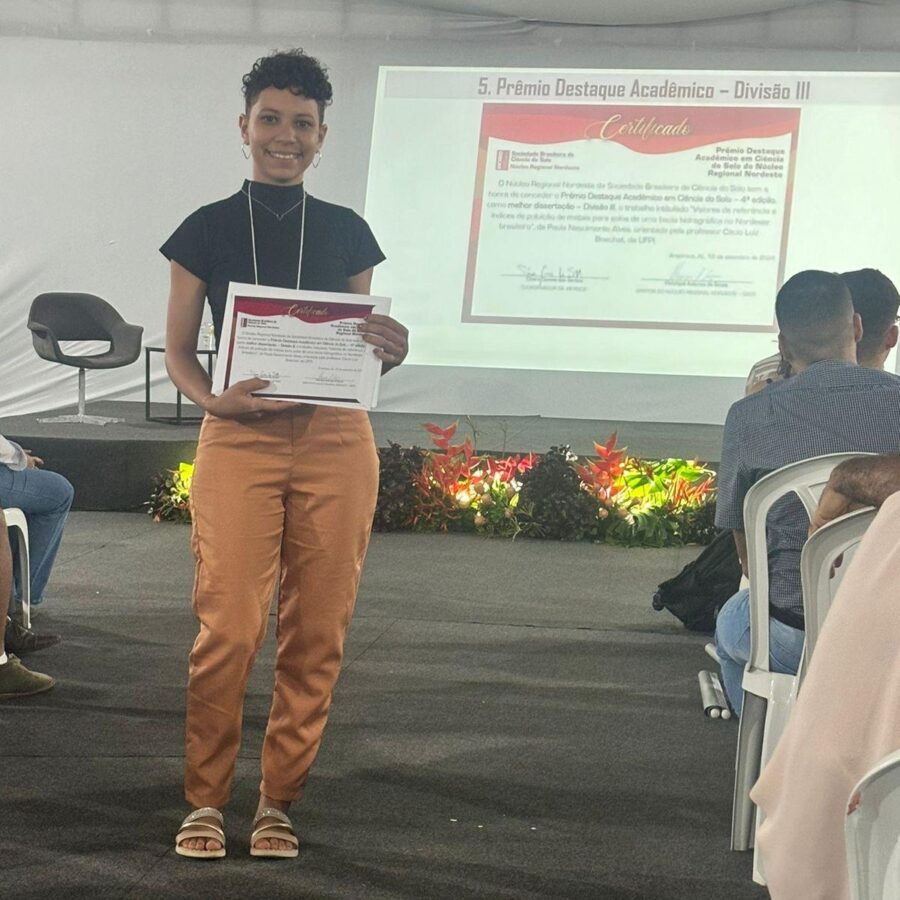 Pesquisa do Campus de Bom Jesus da UFPI conquista prêmio “Destaque Acadêmico em Ciência do Solo”