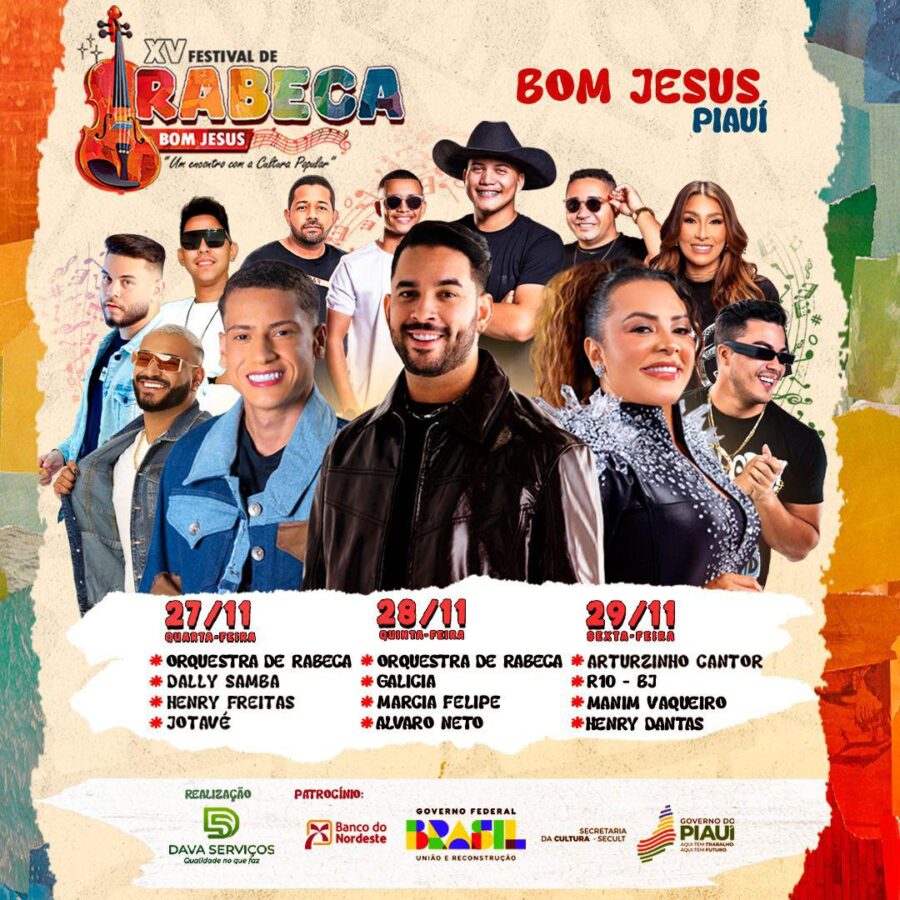 Festival de Rabeca de Bom Jesus celebra tradição cultural com vasta programação a partir de segunda (25)