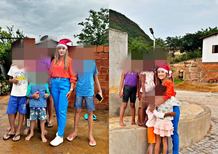 Influenciadora realiza ação social de Natal para Famílias em Bom Jesus e Currais