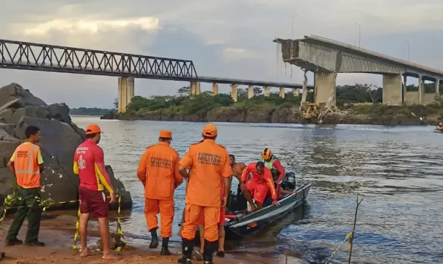 Buscas por desaparecidos na queda de ponte na divisa do MA e TO continuam nesta quarta-feira